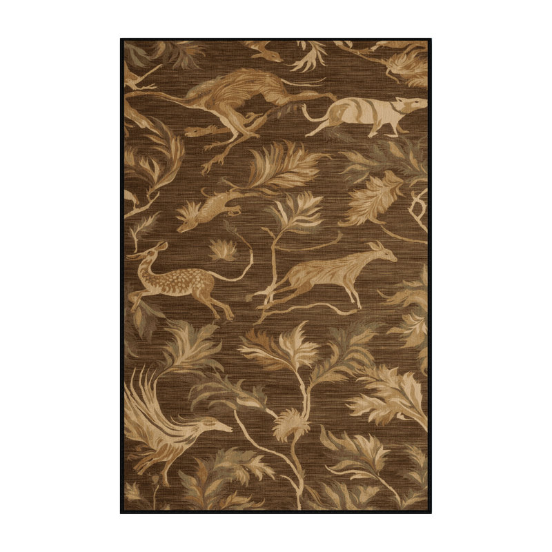 Tapis brun lavable à la machine, Rectangle 2 pi x 3 pi