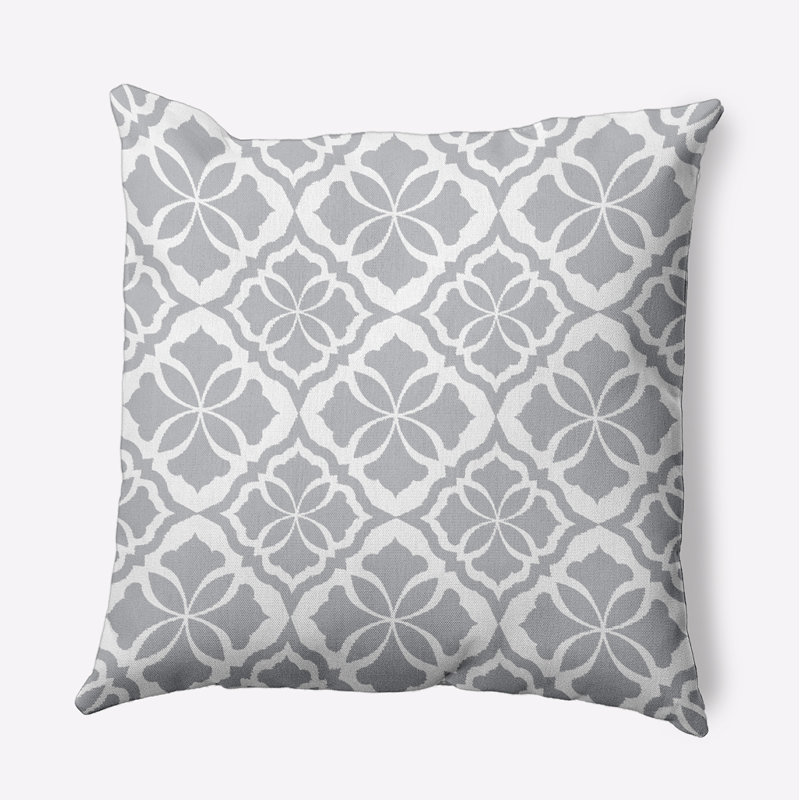 Housse et insert de coussin carré d'extérieur Tropical Resort, H 18 po x l 18 po x P 3 po, Gris