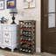 Floor Wine Bottle Rack Brown
