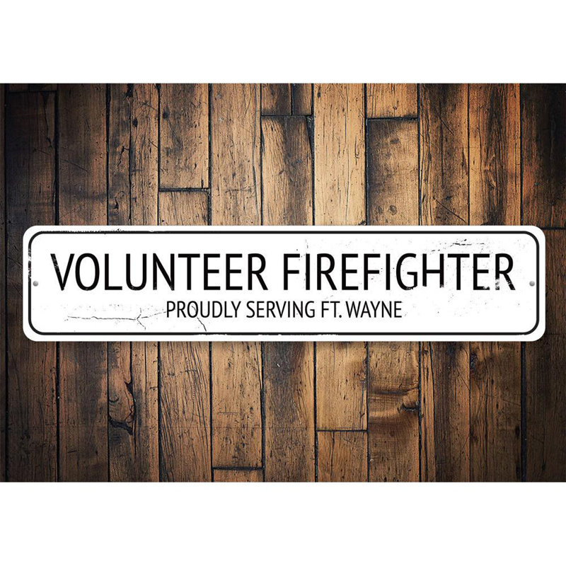 Plaque en aluminium Volunteer, H 4 po x l 18 po x P 0,04 po