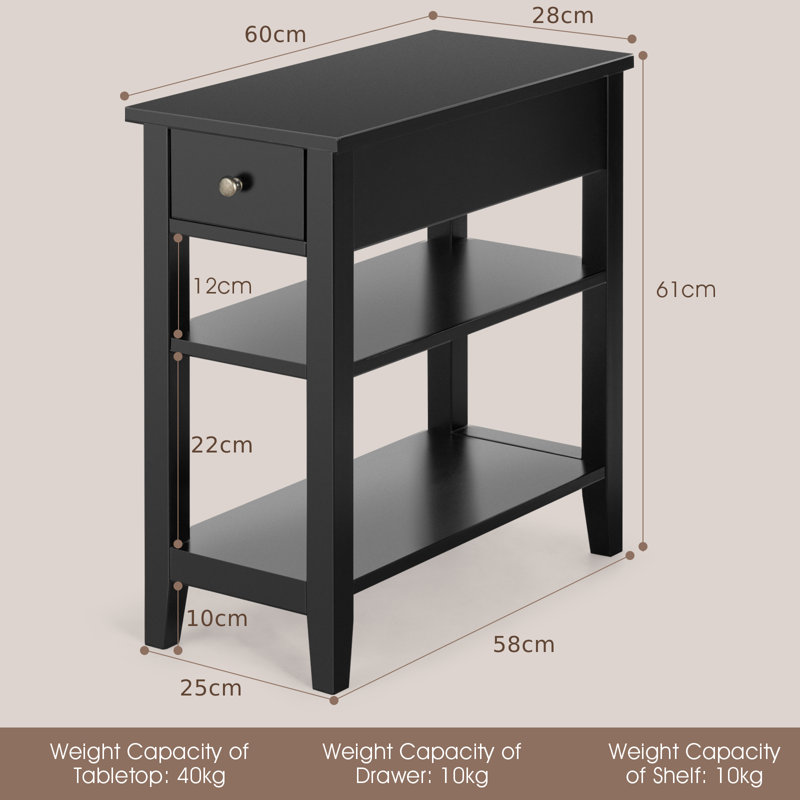 Acton End Table, Black