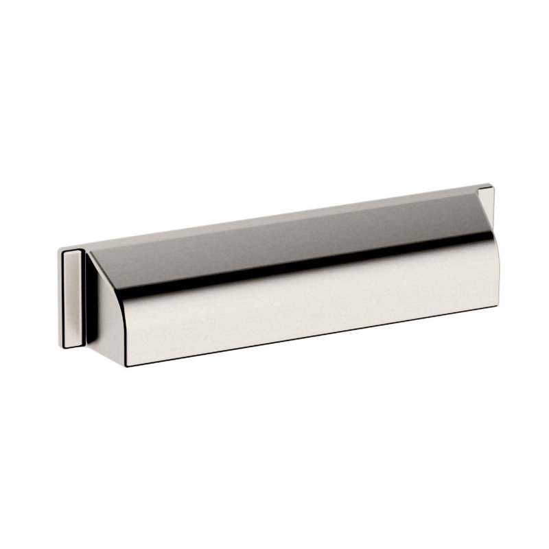 Satin Nickel Brushed Cup Pull with Mounting Hardware
