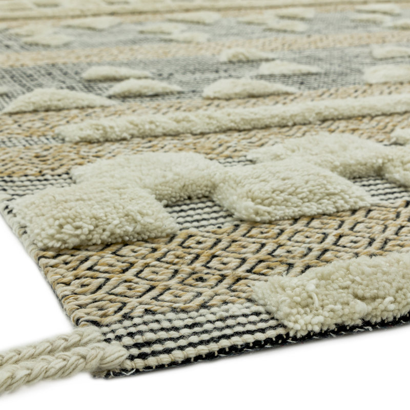 Erwica Rectangle Abstract Hand Woven Area Rug, Rectangle 200 x 290cm