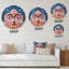 Horloge murale rose en métal-93379337