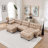 Modern U-Shaped Modular Sectional Sofa with Deep Seats and Round Armrests-1153426514-1153426517-1153426522