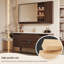Ensemble de meuble-lavabo en bois massif 47,64 po avec miroir-1944279446