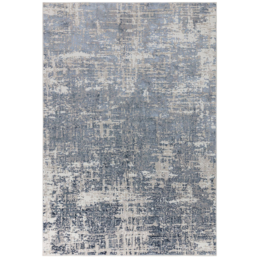 Annu Abstract Blue Area Rug