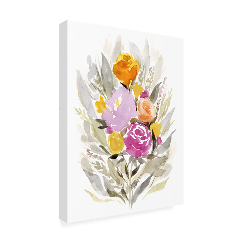 Toile d'extérieur Victoria Borges «Pastel Sprig II», H 19 po x l 14 po x P 1,5 po
