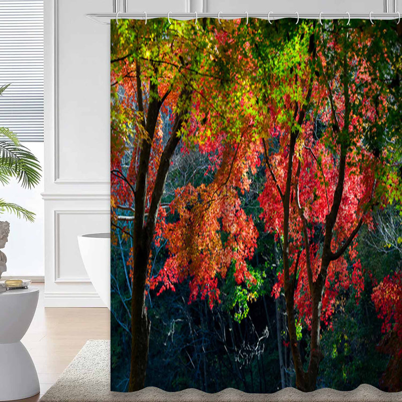 Rideau de douche Bright Autumn, L 72 po x l 84 po