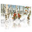 «Christmas Winter Forest Children Birds Holly», ensemble de 3 reproductions d'art sur toile-1026136353