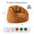 47" Oversized Compression Plush Microfiber Soft Shell Bean Bag Chair-1964916289