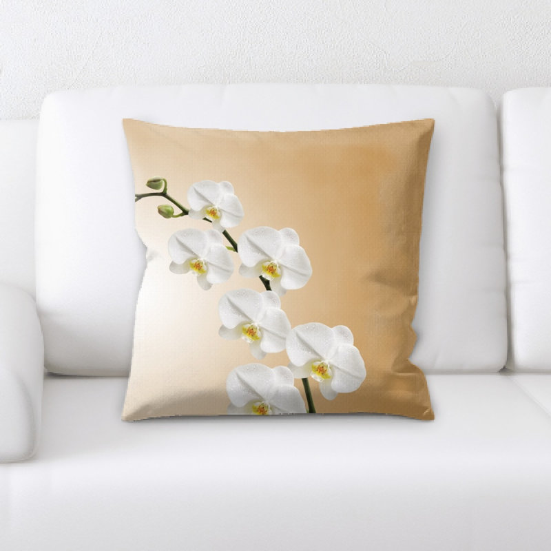 Housse de coussin carré fleur