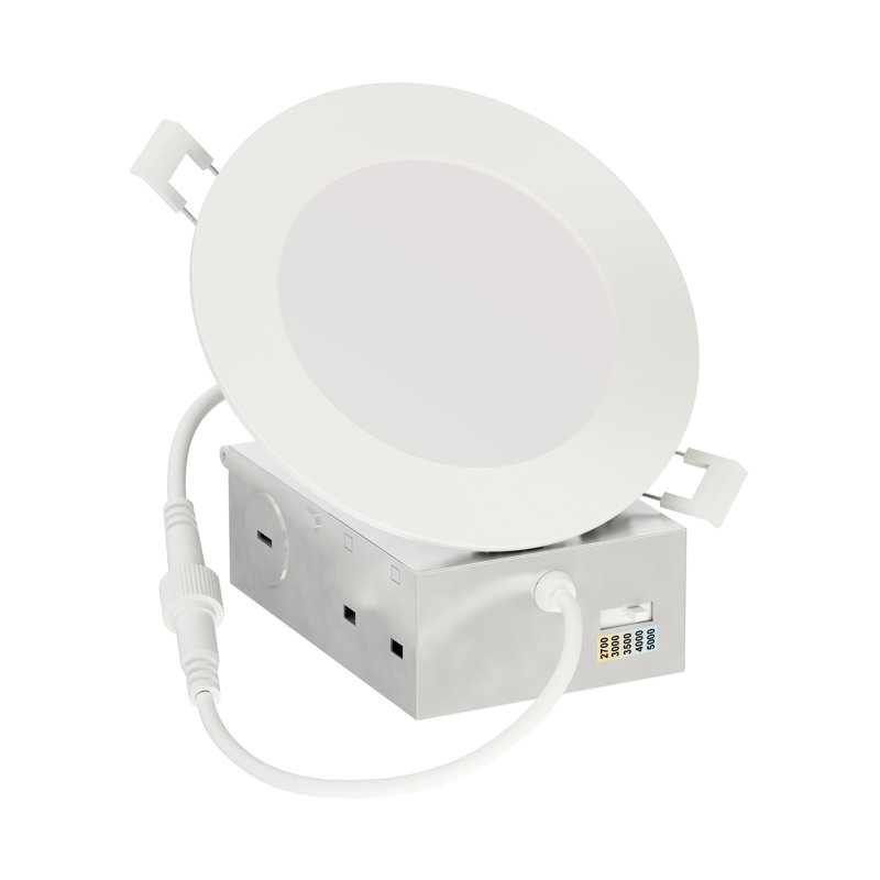 Plafonnier mince, 10 W, H 1 po x l 4,75 po x P 4,75 po