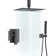 16 inches Ceiling Mount Pressure Balancing Complete Shower System Rain Shower Head with Rough-in Valve and Trim Kit
