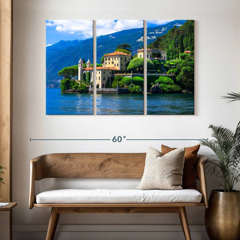 Sebbie Lake Como View, 32" H x 50" W