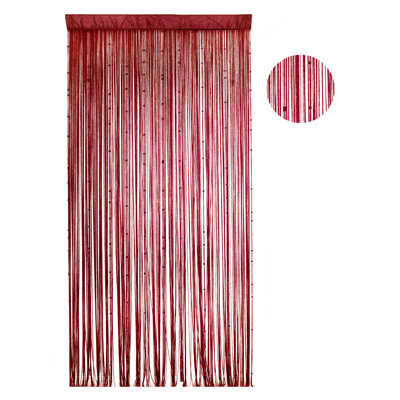 Alliya Light Filtering Rod Pocket String Curtain Panels