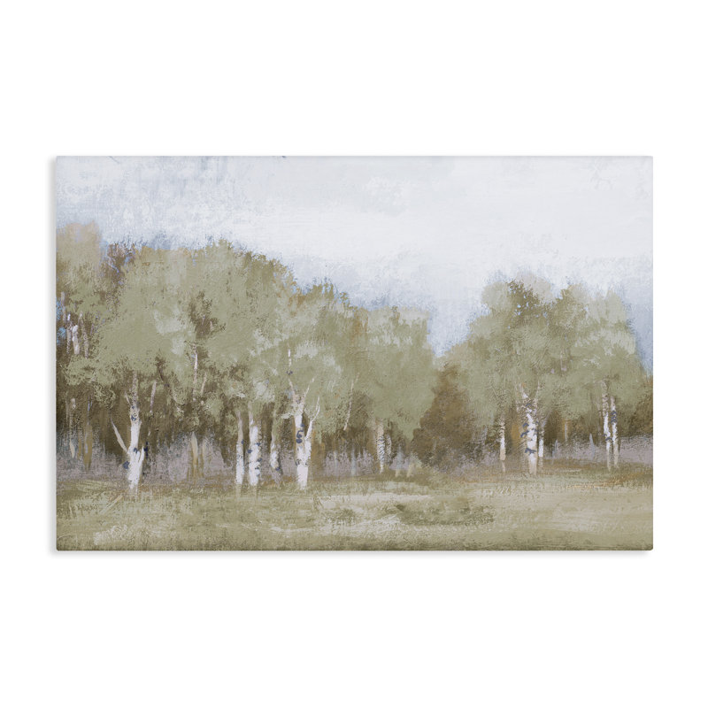 «Autumn Greens Tranquil Trees», conception par Michael Marcon, H 20 po x l 30 po