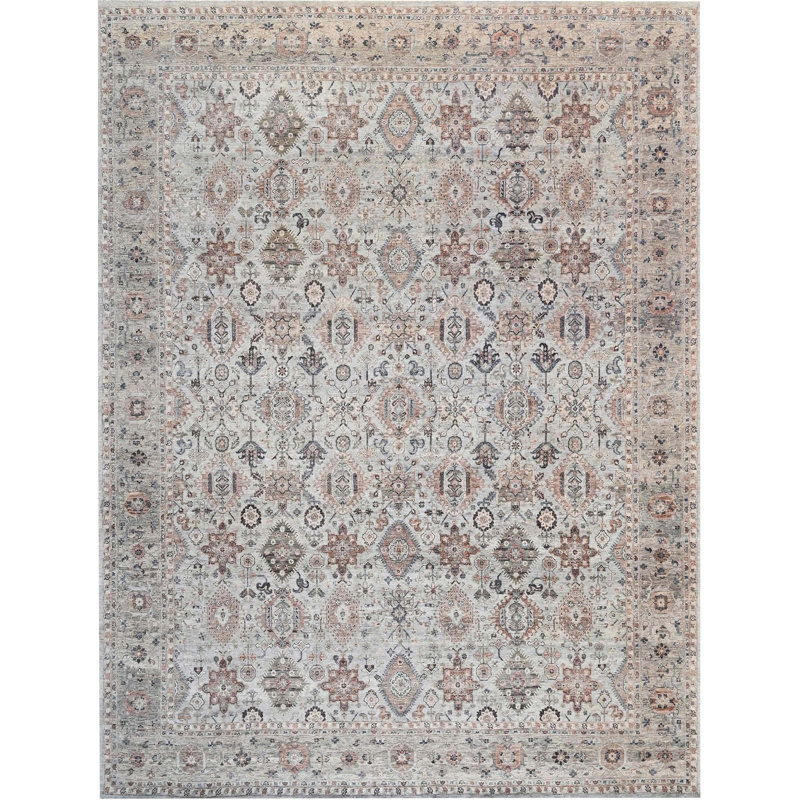 Tapis rectangulaire en laine noué à la main, Rectangle de 5 pi x 8 pi