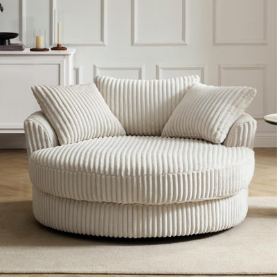Skyler Upholstered Swivel Armchair