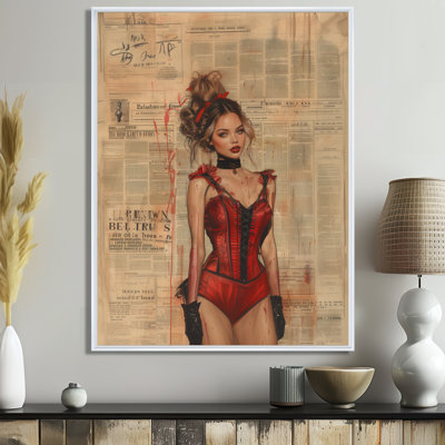 «More Import Than The Weather Cabaret Woman», reproduction d'art mural femme