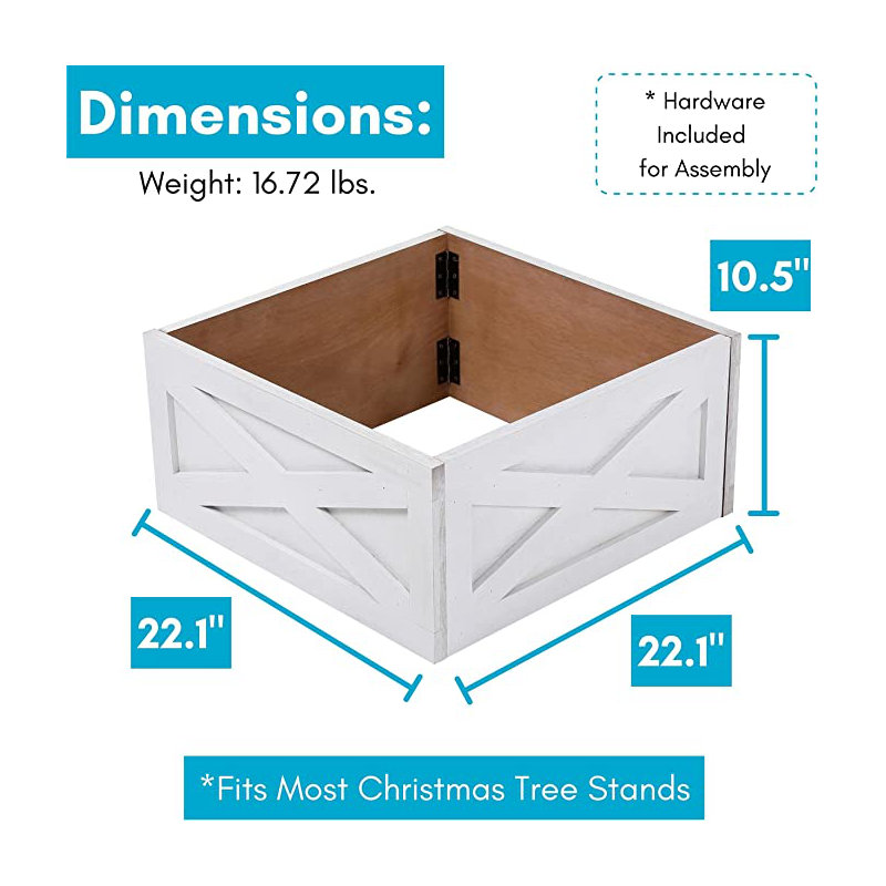 Collier pour arbre de Noël 4 panneaux, Blanc