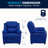 Degeorge Deluxe Padded Contemporary Kids Recliner with Storage Arms-216907789