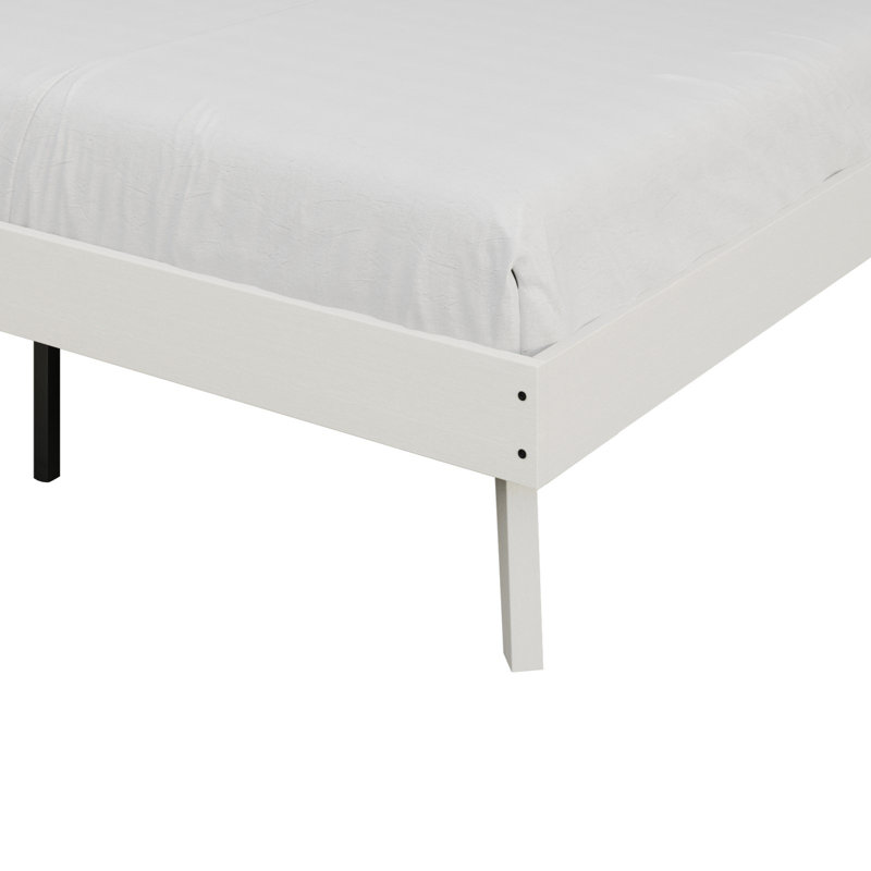 Tashanique Upholstered Platform Bed, King, White