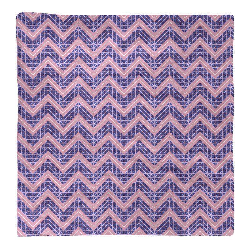 Serviette de coton à la main inversée classique Stephenie, Rose / Bleu, H 0,1 po x l 22 po x P 22 po, Sergé de coton