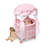 Royal Pavilion Round Doll Crib with Canopy and Bedding
