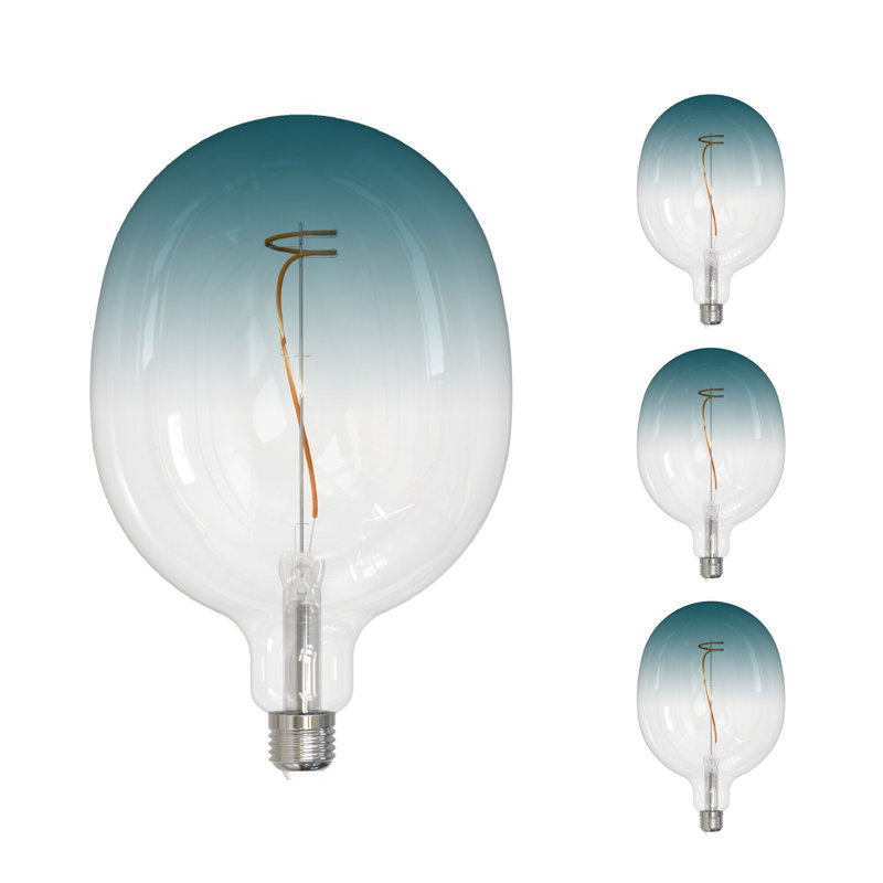 4.5 Watt Dimmable C53 Light Bulb With Clear/Blue Glass Finish And Medium (E26) Base