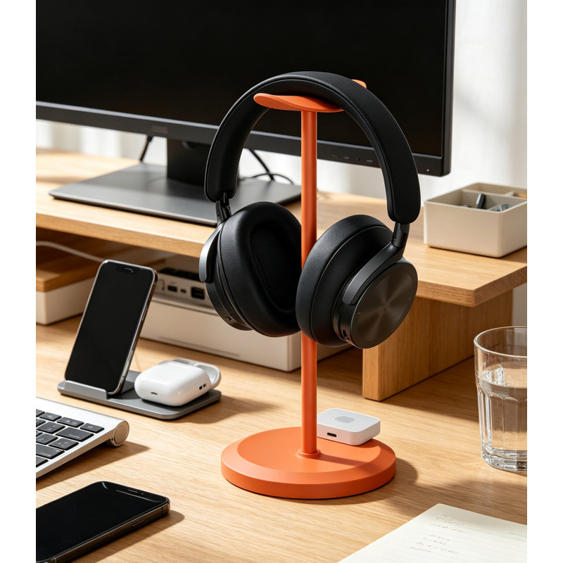 Support de casque de bureau lesté en ABS pour casques de jeu circum-auriculaires