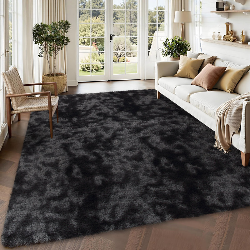 Large Tie-Dye Washable Shag Area Rugs Non-Slip Fluffy Shag Plush Fuzzy Shaggy Rug for Living Room, Bedroom, Home Decor