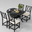Ensemble de table de salle à manger extensible 5 pièces 35,4 po-420003072-414555634-420003078