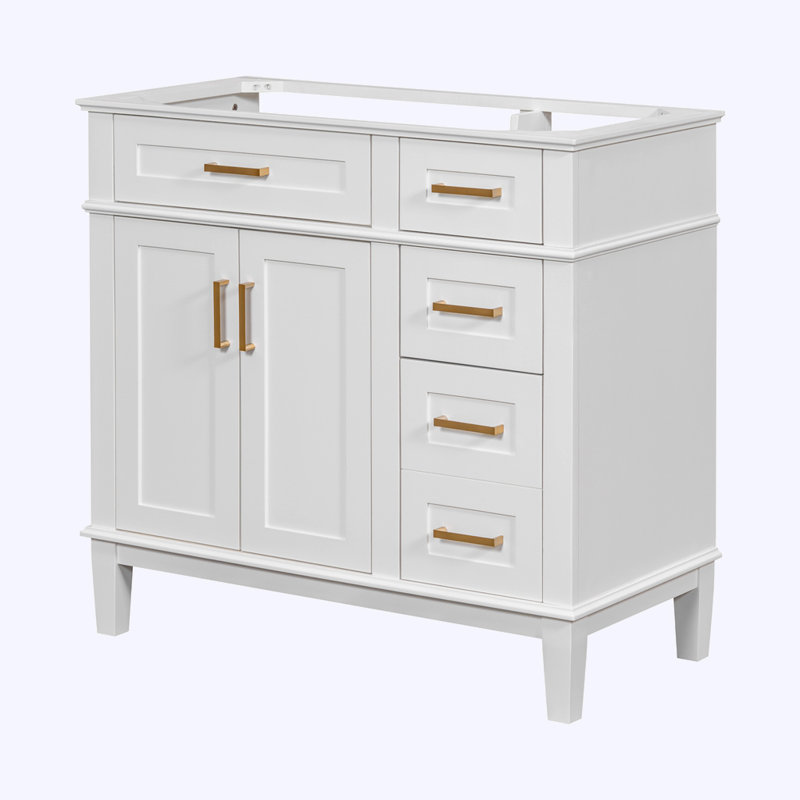Meuble-lavabo moderne sans lavabo, Blanc