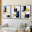 ABSTRACT Series DLVI - Impression sur mesure encadrée de qualité supérieure - 3 pièces-1045111475-1045111470