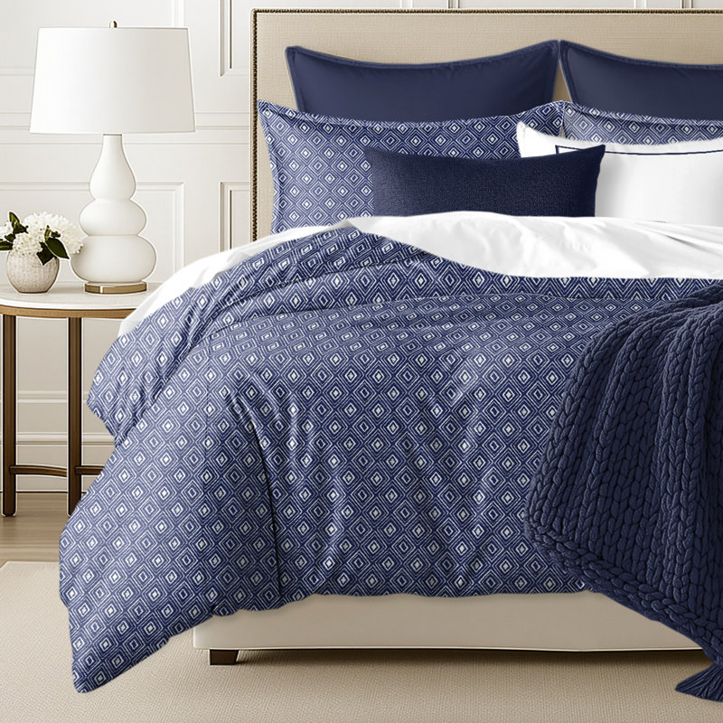 Thorne Navy Comforter & 2 Shams Set California King, California King Comforter + 2 King Shams