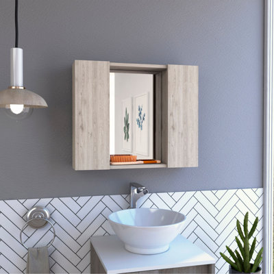Artemisa Medicine Cabinet, Double Door, Mirror, One External Shelf
