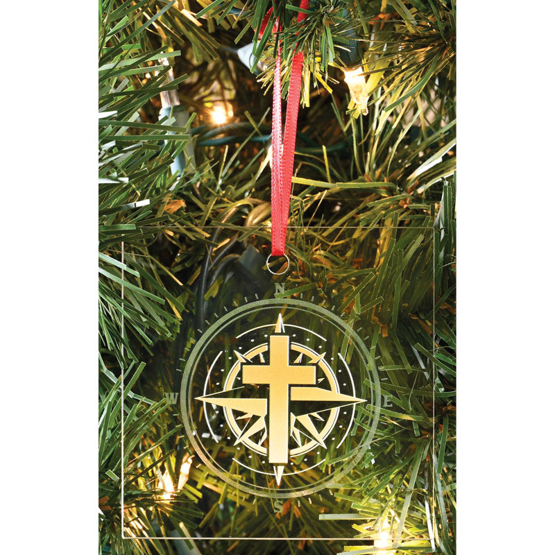 Ornament Cross Compass 3.5H