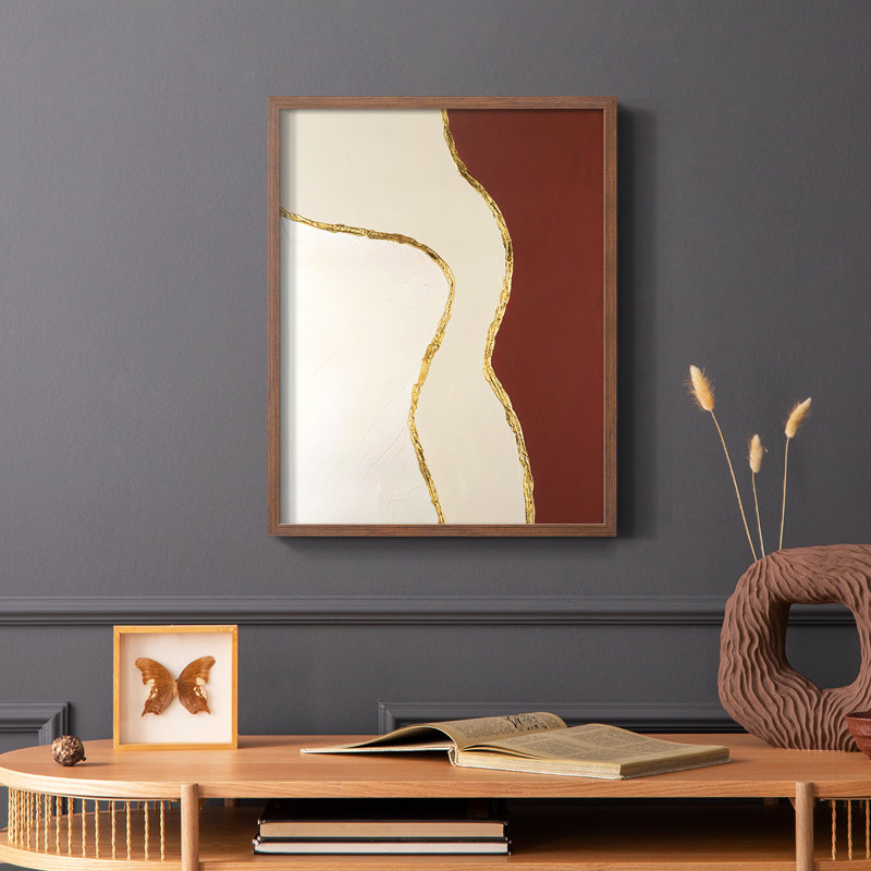 Allspice II Framed Print - Solid Wood, 28" H x 22" W, Brown