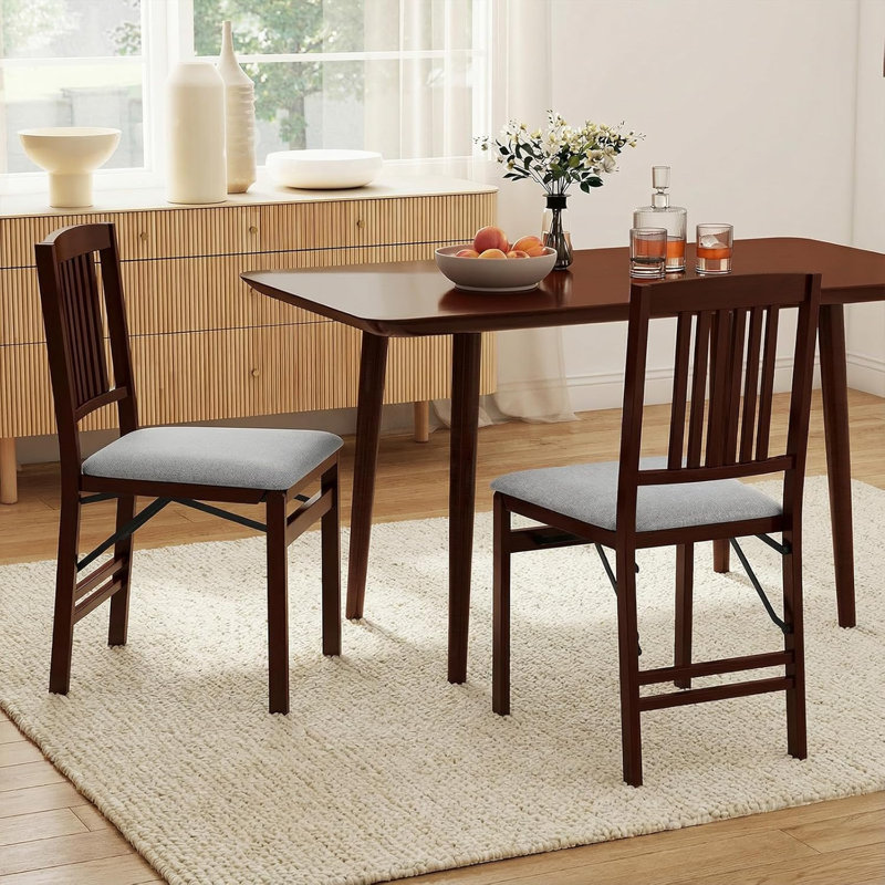Folding Chair, Grey, Grey, Brown