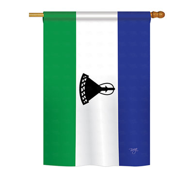 Drapeau maison / jardin en polyester Lesotho