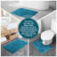 Luxury Zero Twist Bath Mat Set 2 Piece Plush Microfiber Bathroom Rug & Pedestal Mat Non Slip Absorbent Washable-809841224