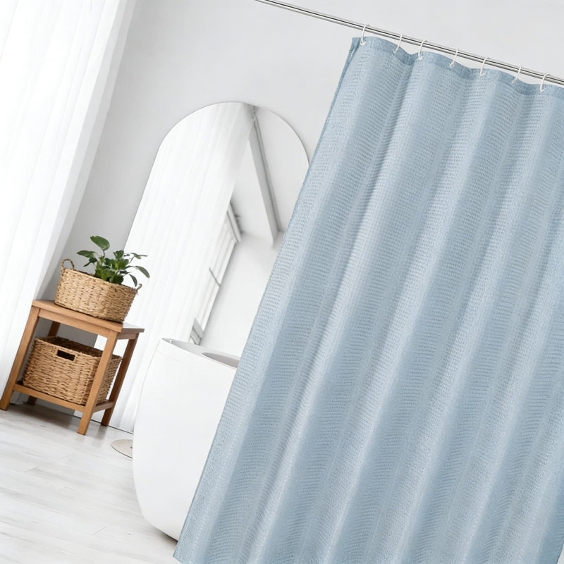 Rideau de douche Waffle, Bleu clair