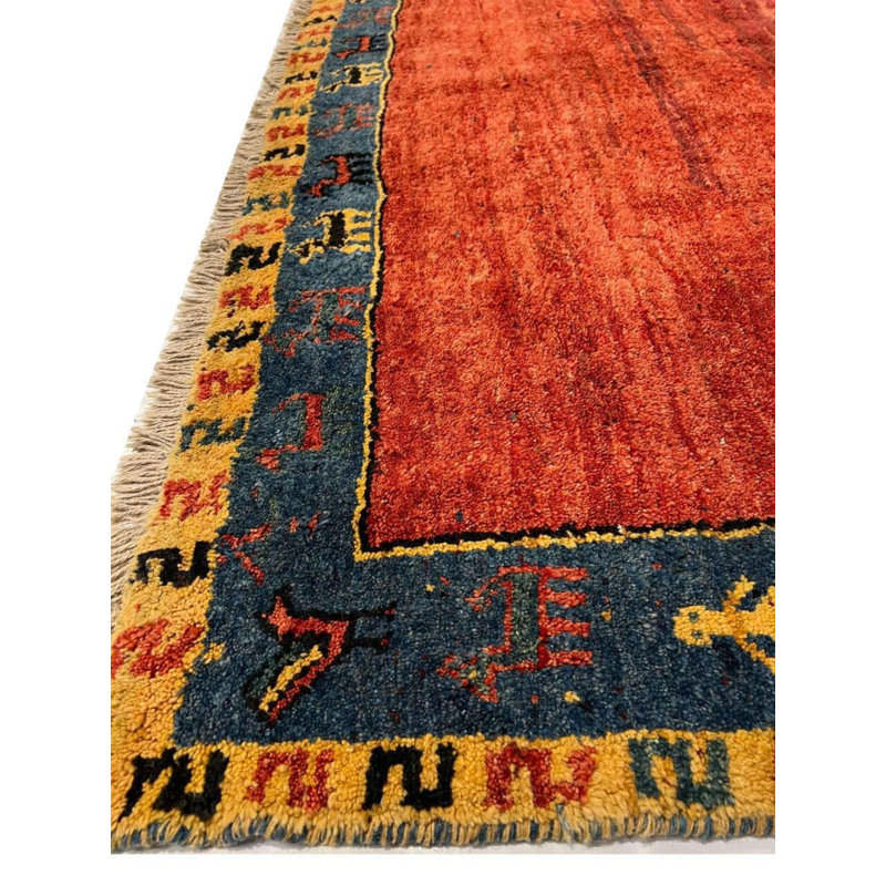 Geometric Area Rug in Red