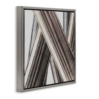 «Intersecting Lines Abstract», art mural encadré flottant par PI Studio