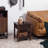 End Table with Drawer, Side Table with Top and Bottom Shelf for Small Spaces