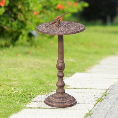 Antiqued Sundial on Stand