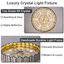 Lustre à plusieurs niveaux avec lumière en cristal-223817169-223817163-223817171
