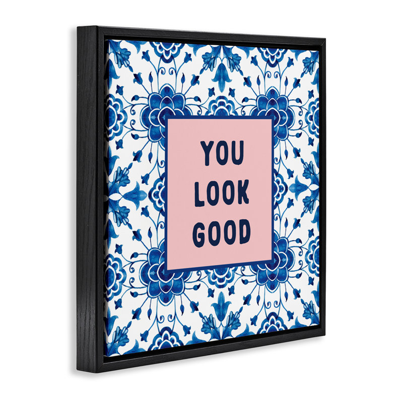 Cadre flottant You Look Good Boho, Cadre flottant noir de jais, H 18 po x l 18 po