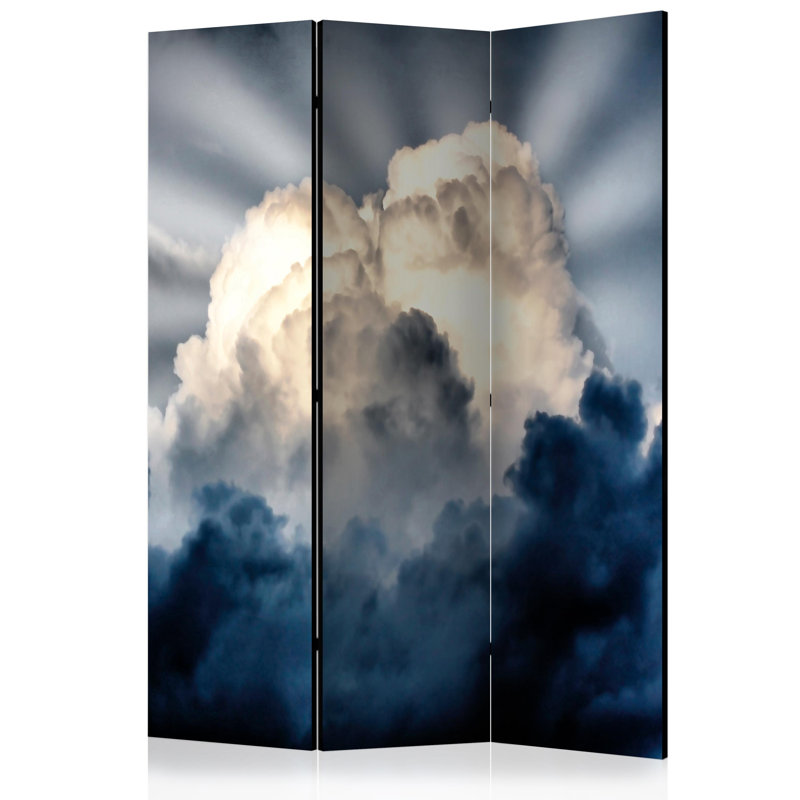 Gurusharan 135cm W x 172cm H 3 - Panel Solid Wood Folding Room Divider